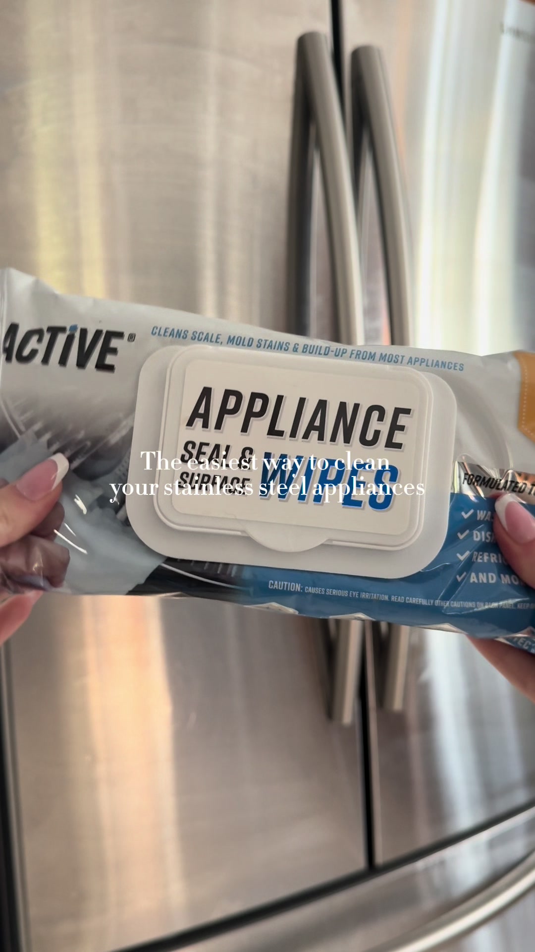 TikTok post by @kaylacleansit for ACTIVE. Caption reads: The shine🤩✨ @USEACTIVE  #active #appliances....