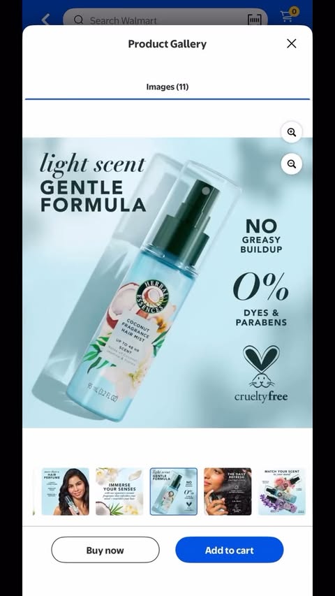 Instagram post by @curated_by_tabby for Herbal Essences. Caption reads: [...] Walmart.com. Finally got my hands on the new....