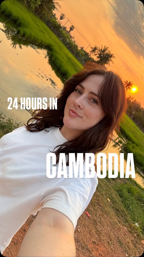 Instagram post by @lucymneville for Intrepid Travel. Caption reads: [...] in January?! We were in Cambodia on....