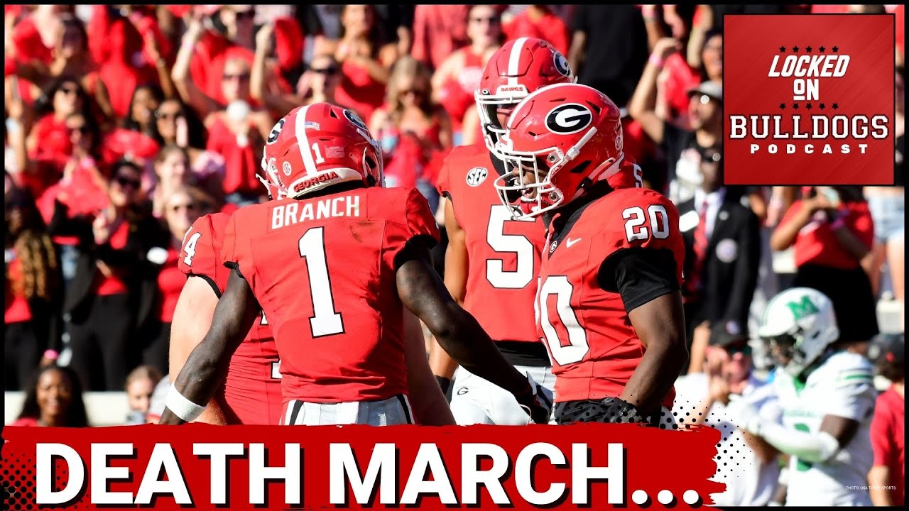 YouTube post by @LockedOnBulldogs for FanDuel. Caption reads: Georgia Football and Kirby Smart END THE TEXAS....