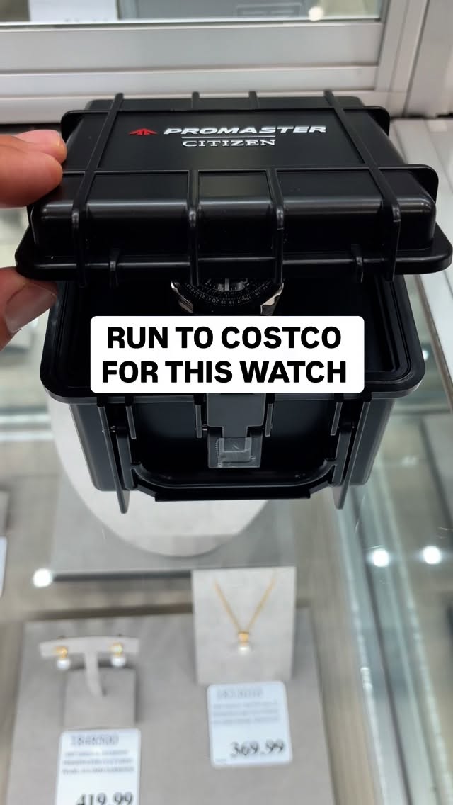 Instagram post by @costcofam4u for Citizen Watch. Caption reads: ⌚ CITIZEN Eco-Drive Nighthawk Men’s Quartz Watch –....