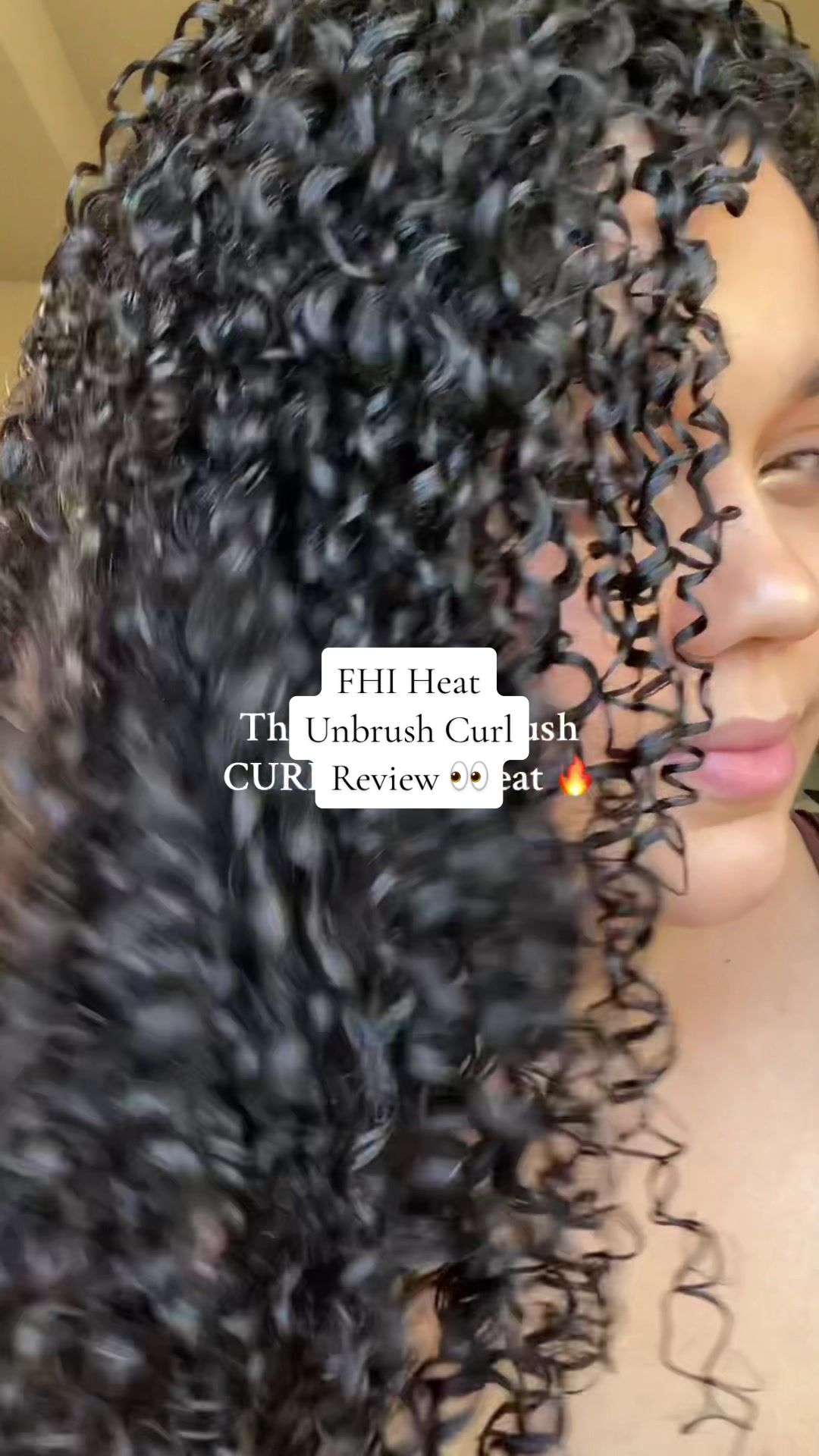 TikTok post by @mama.bloomin for FHI Heat. Caption reads: My first time using the @FHI HEAT Unbrush AND it....