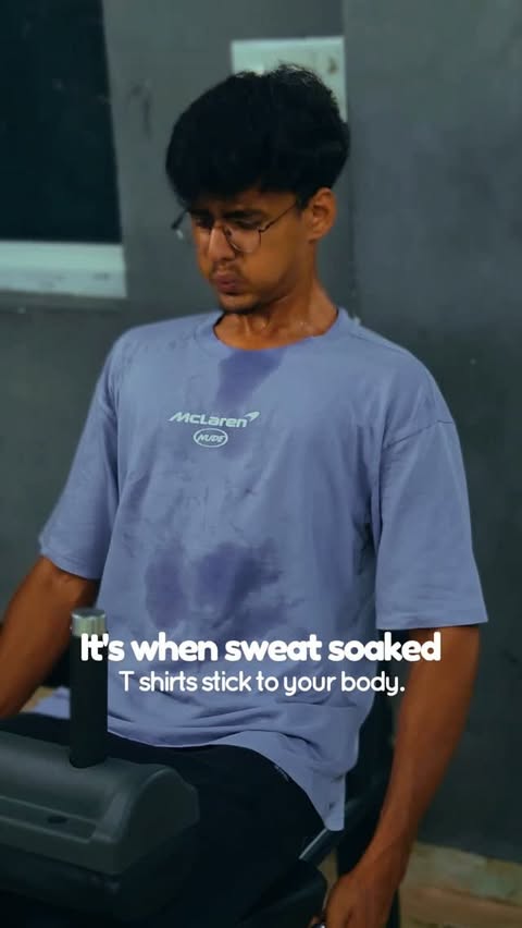 Instagram post by @tusharrajlifts for XYXX Crew. Caption reads: [...] why I tried the CoolMax tee from @xyxxcrew .....