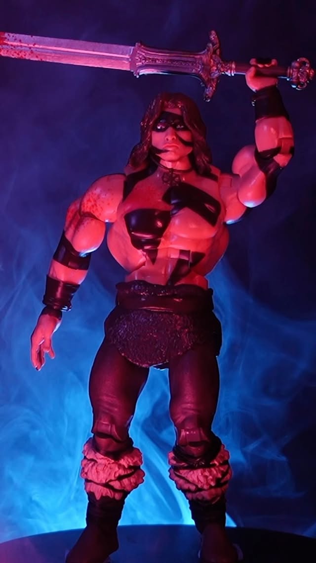 Instagram post by @conanthebarbarian_official for Super7. Caption reads: *GIVEAWAY CLOSED* Listen here Super7 and Conan the....