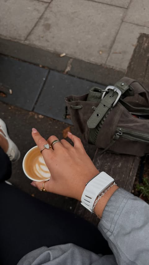 Instagram post by @rhiannacrisp for Oura. Caption reads: [...] with @apple @coros_uk @garmin @whoop....