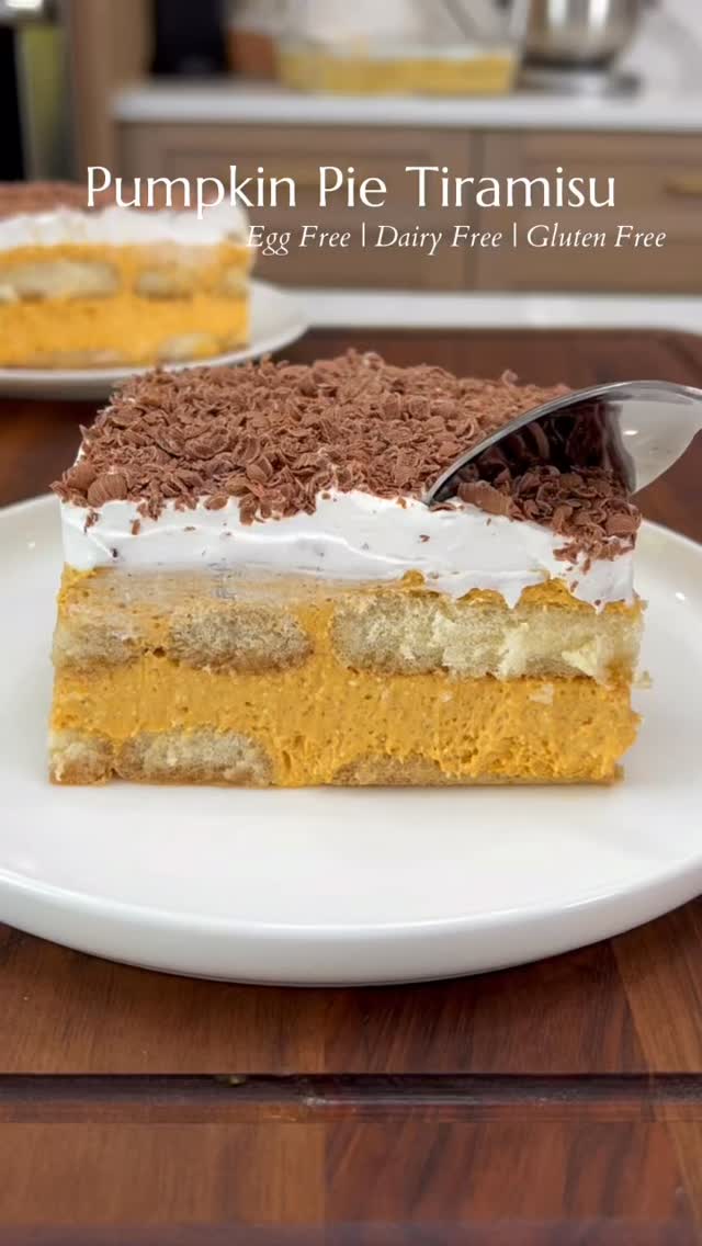 Instagram post by @thesaltycooker for The Feedfeed. Caption reads: Pumpkin Pie Tiramisu 🎃✨
No bake, ultra creamy,....