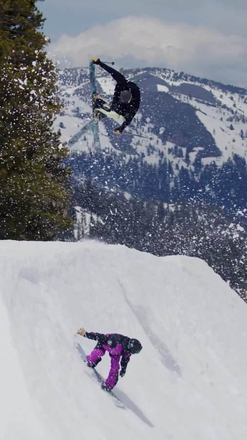Instagram post by @tobymiller for Backcountry. Caption reads: @mcrae_williams and @tobymiller proving the....