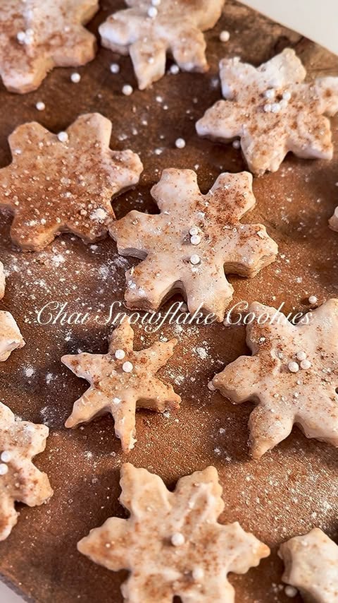 Instagram post by @blessed_ranch for Truvia. Caption reads: Chai Snowflake Cookies with @truvia ❄️ Add these....