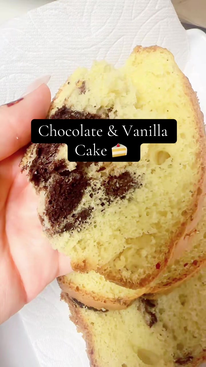 TikTok post by @___.a.s.a for Kitchen in the Box. Caption reads: @Kitchen in the Box US #cake #chocolate #vanilla....