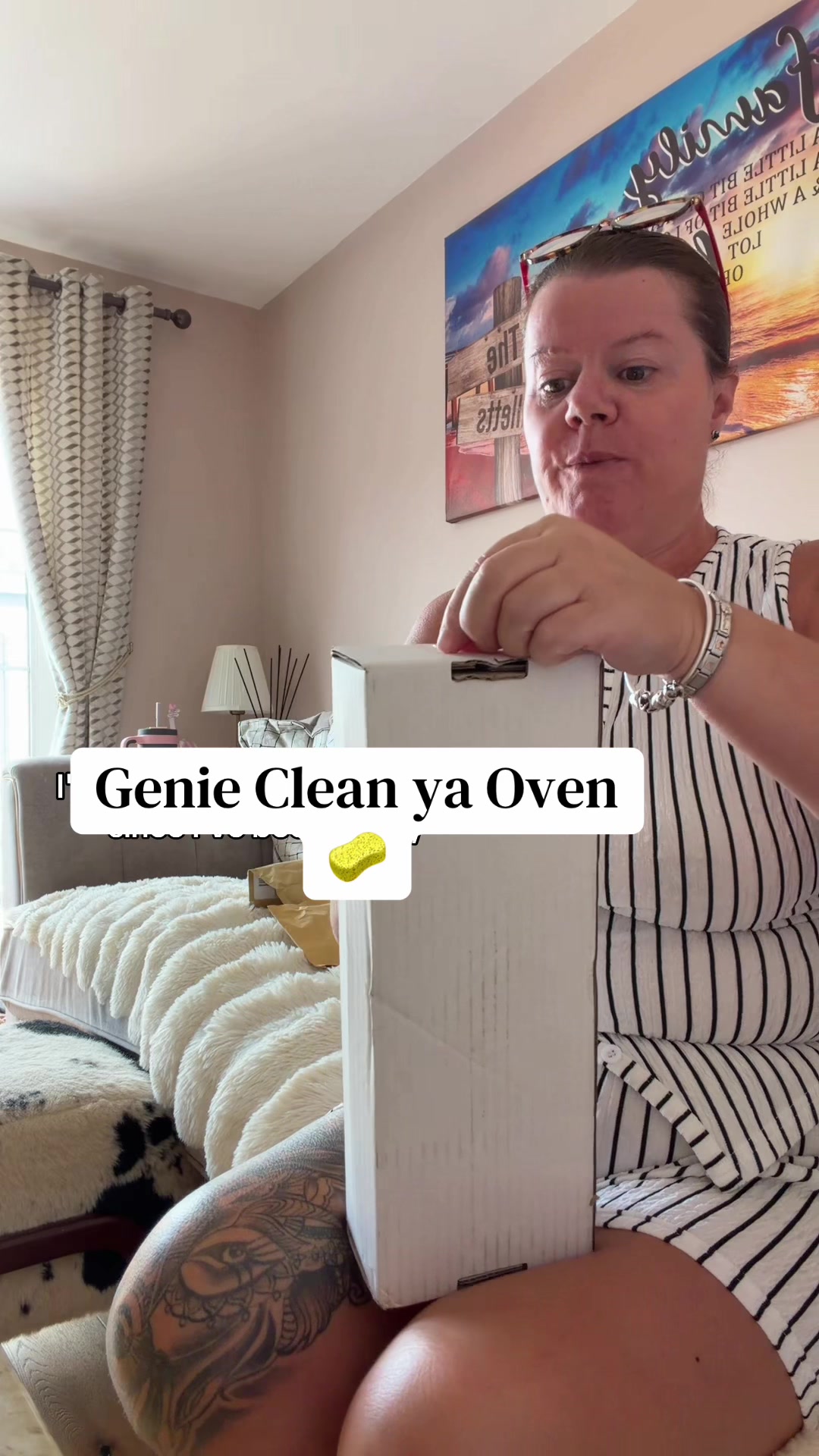 TikTok post by @lisamallett78 for Genie Clean. Caption reads: [...] all that dirt & grime effortlessly @Genie....