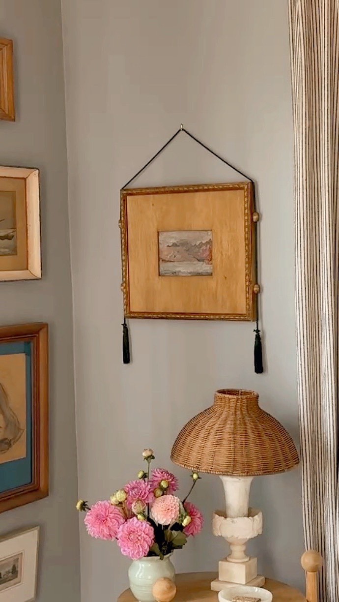 Instagram post by @hotpinkpineapples for Dremel. Caption reads: #ad I’ve been wanting to make this art frame for....