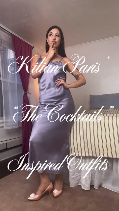 Instagram post by @cammyreviews for KILIAN PARIS. Caption reads: Outfits inspired by @kilianparis new The Cocktails....