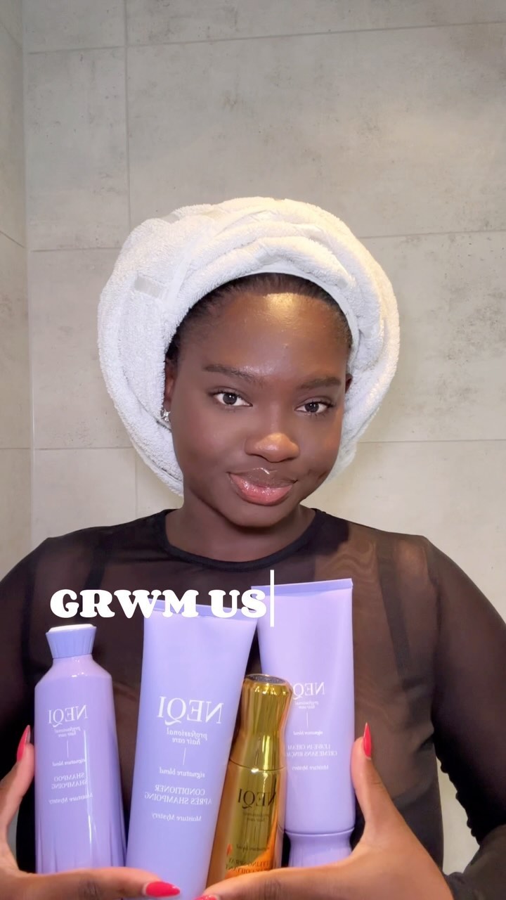 Instagram post by @the_charlottesmith for NEQI. Caption reads: Ad @neqi_hair Life is not Perfect but your hair....