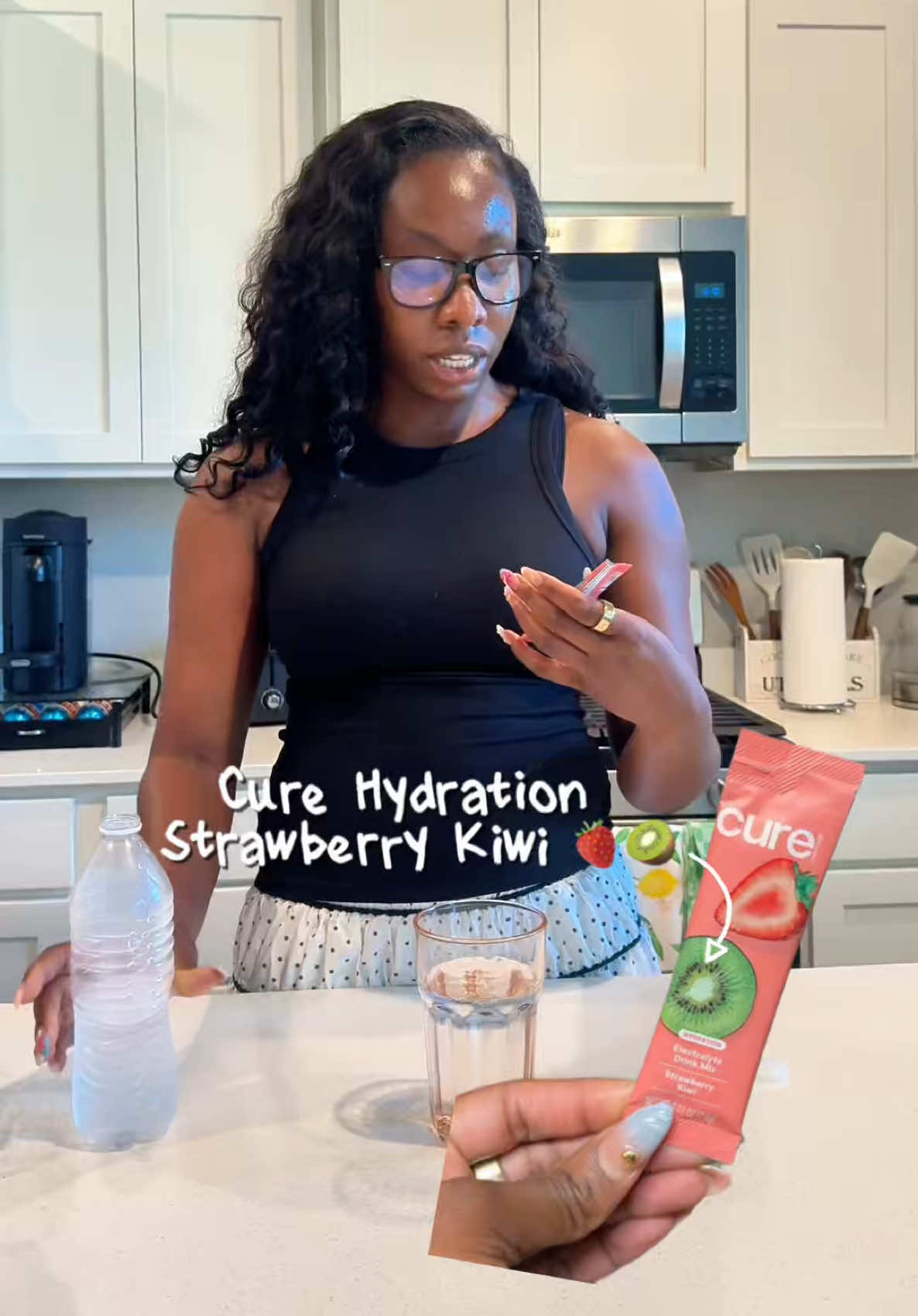 TikTok post by @justjuko for Cure Hydration. Caption reads: gifted by Cure Hydration @CureHydration Hydrate....