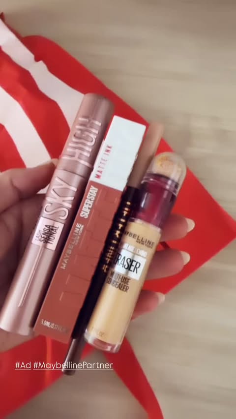 Instagram post by @jenna_crandall for Target Style. Caption reads: [...] of my favorites from @maybelline 👌🏼....