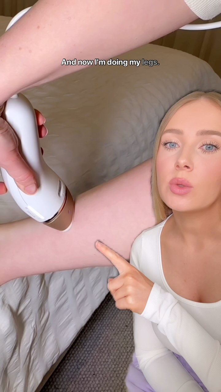 Instagram post by @lozcurtis for Braun. Caption reads: Obsessed with my Braun IPL Silk Expert Pro 5 –....