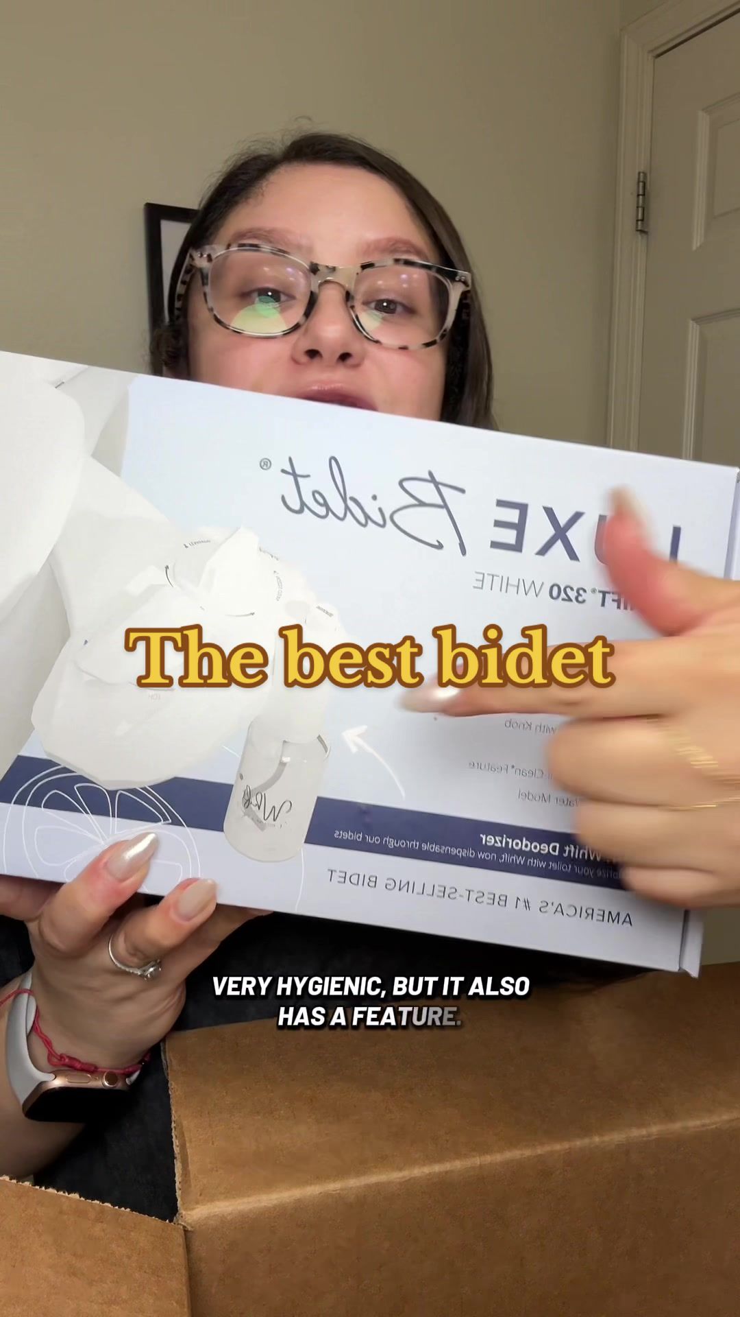 TikTok post by @karen21_21 for LUXE Bidet. Caption reads: This @LUXE Bidet has rear + feminine wash,....