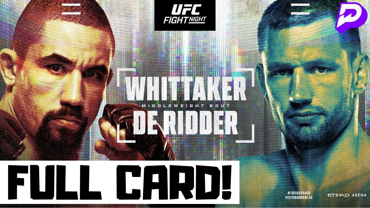 YouTube post by @the-mma-guru for PrizePicks. Caption reads: UFC Fight Night Whittaker vs De Ridder Predictions....