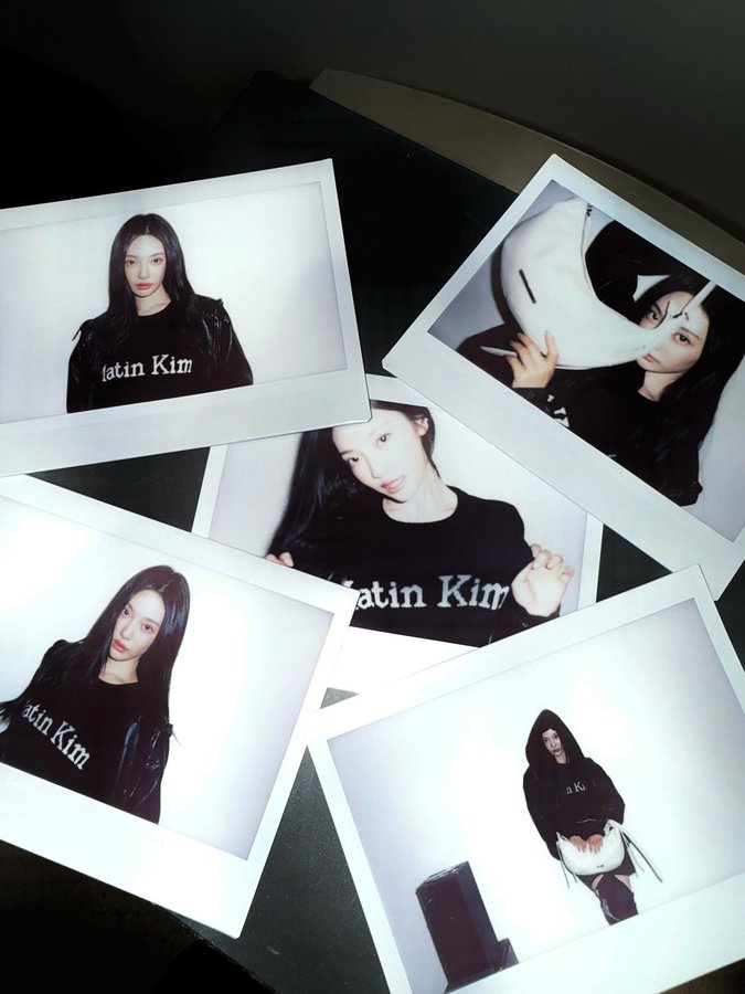 Instagram post by @imnotningning for MatinKim. Caption reads: @matinkim_magazine 
🖤.