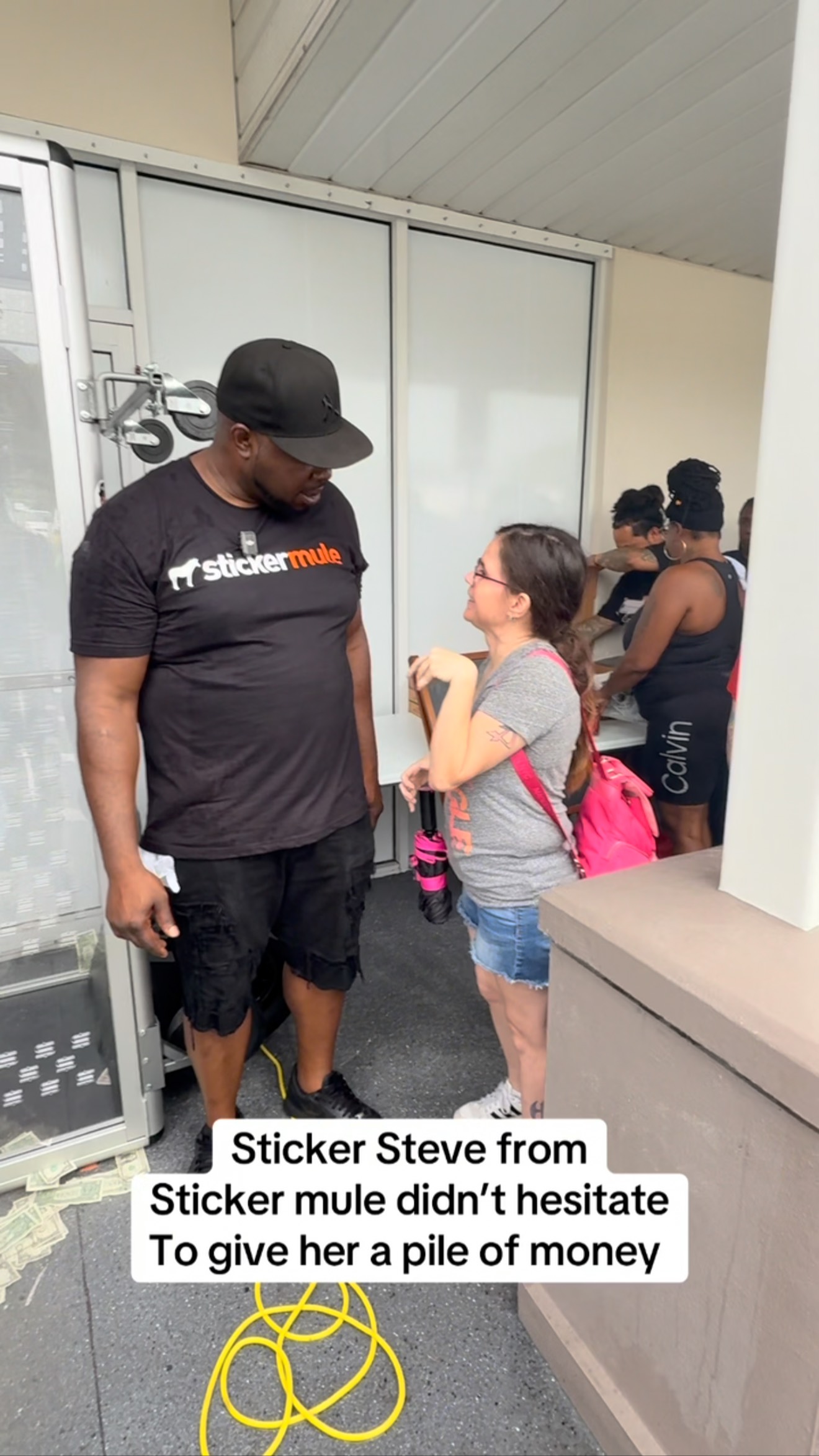 Instagram post by @greatnessreinvented1 for Sticker Mule. Caption reads: TEXT hi to 73522 sticker #stickermule....