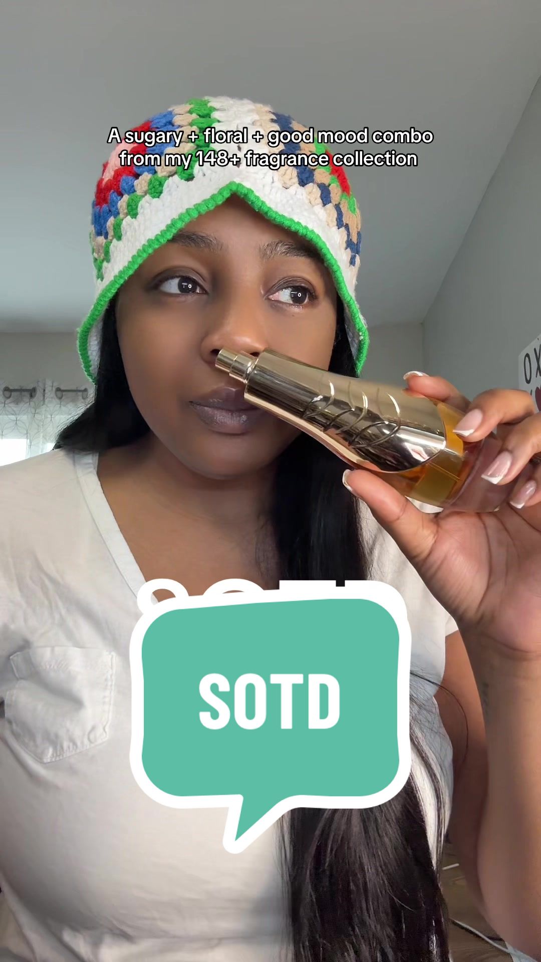 TikTok post by @karabadette for Canvas Beauty Brand. Caption reads: [...] @LATTAFA USA @The Lotion Company @CANVAS....