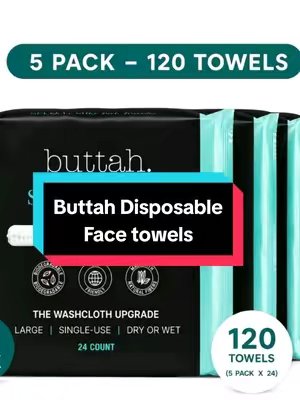 TikTok post by @feefee523 for Buttah Skin. Caption reads: @Buttahskin #FaceTowels #DisposableFaceTowels....