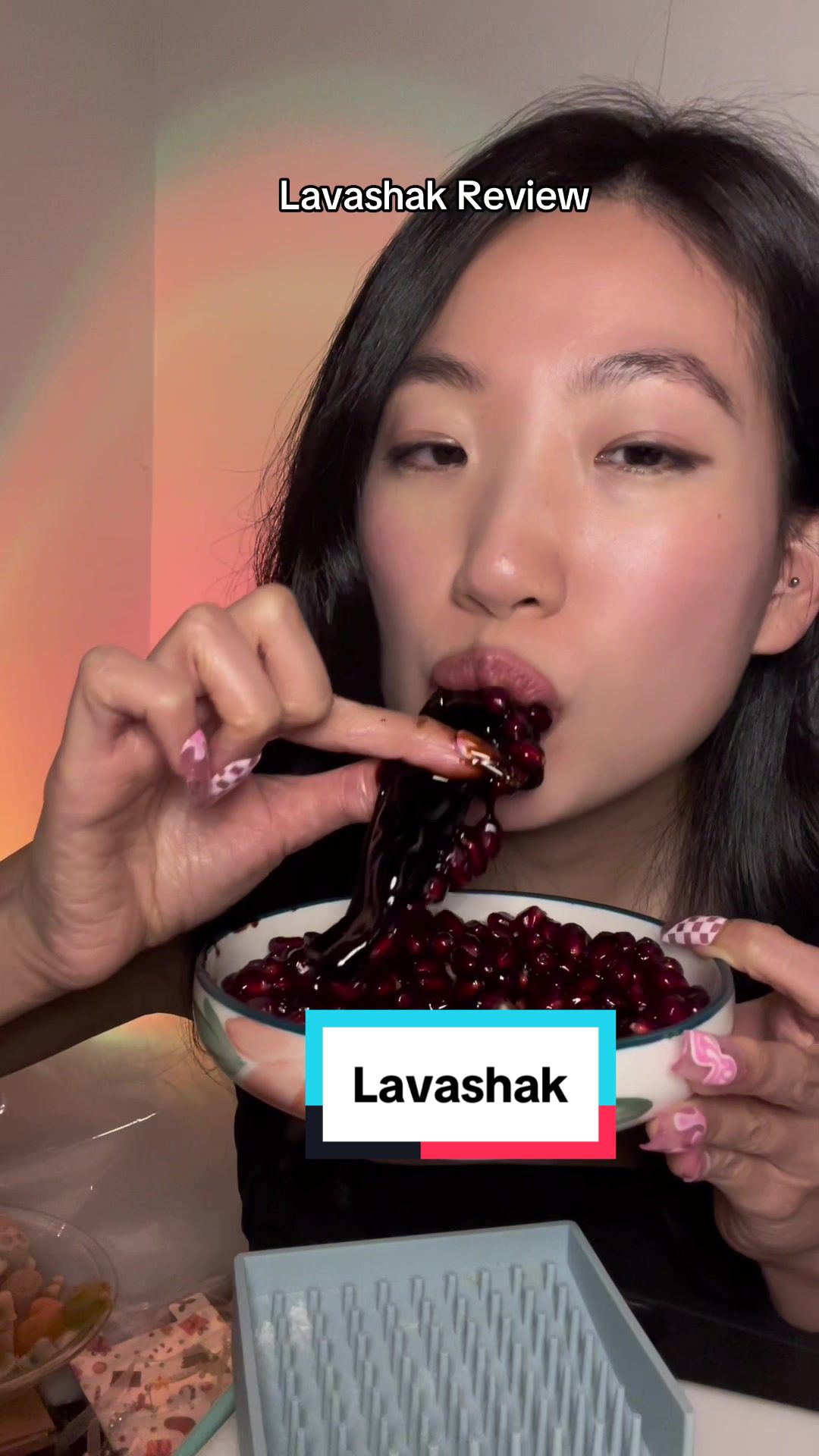 TikTok post by @alltingzasmr for Lavashak. Caption reads: [...] craving these #asmrcandy #eatingcandy....