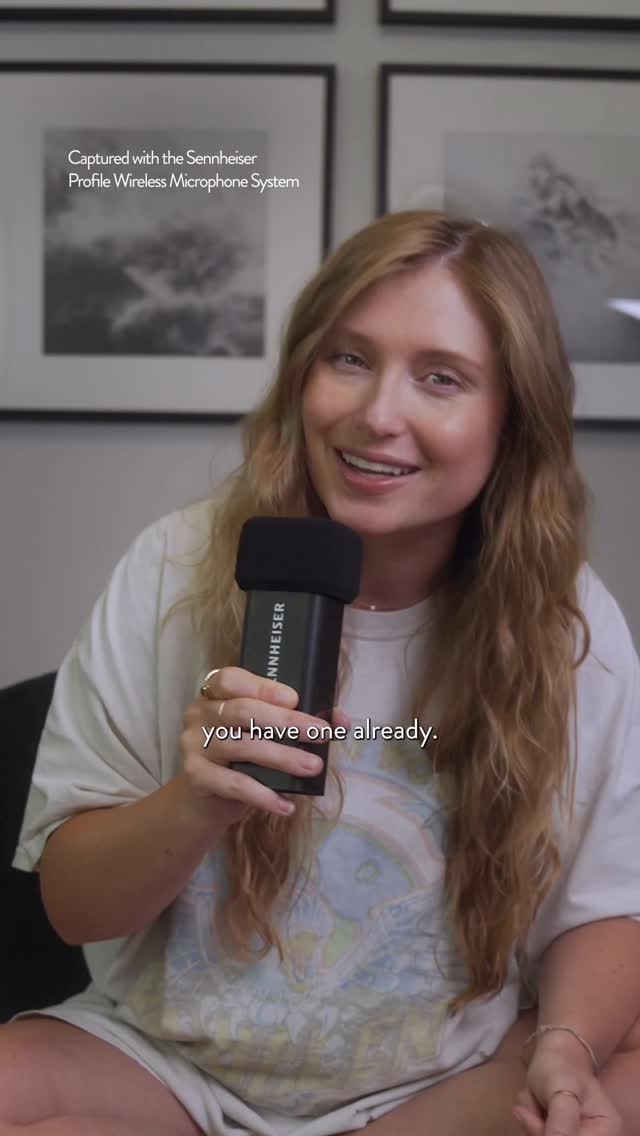 Instagram post by @lizziepeirce for Sennheiser. Caption reads: If you’re still saying, “I’ll just use my camera’s....