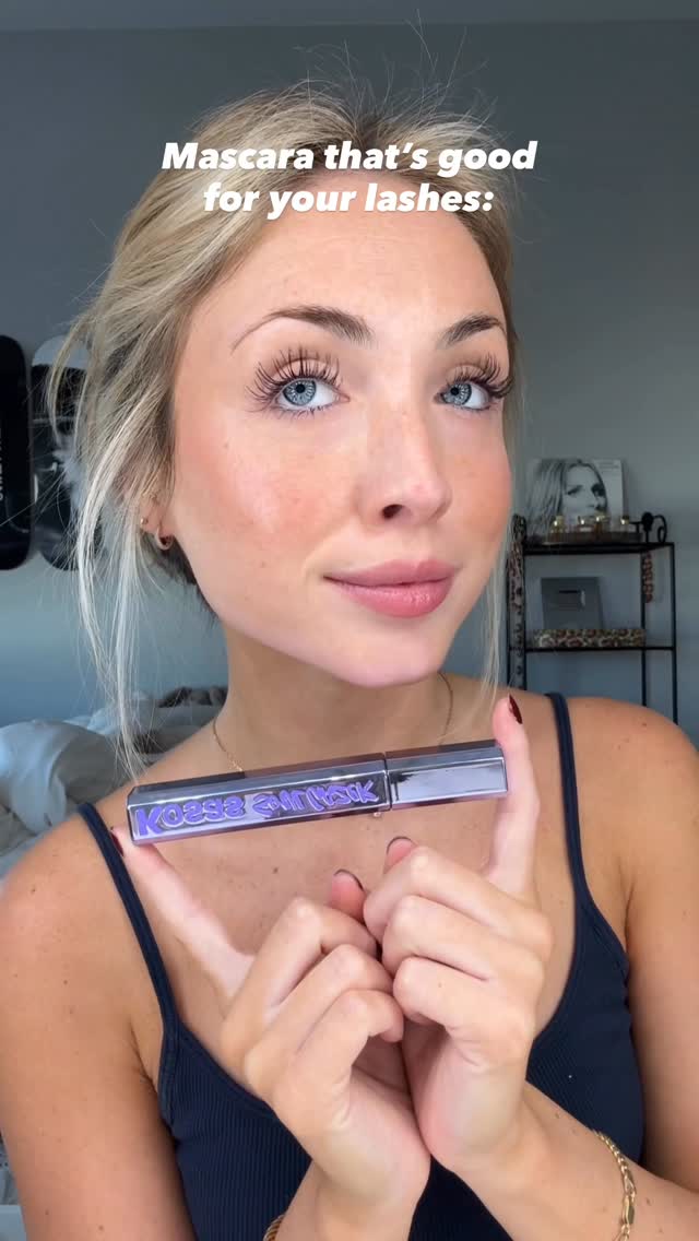 Instagram post by @katieraym0nd for Kosas. Caption reads: It’s got serum in it that makes your lashes fuller....