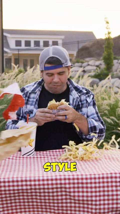 Instagram post by @devinsupertramp for Carl's Jr.. Caption reads: I made my own @CarlsJr commercial to celebrate....