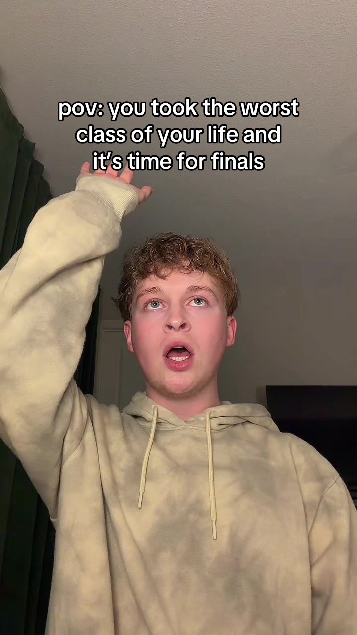 TikTok post by @liammillerr for Gauth. Caption reads: [...] right now? finals are so stressful😭 @Gauth....