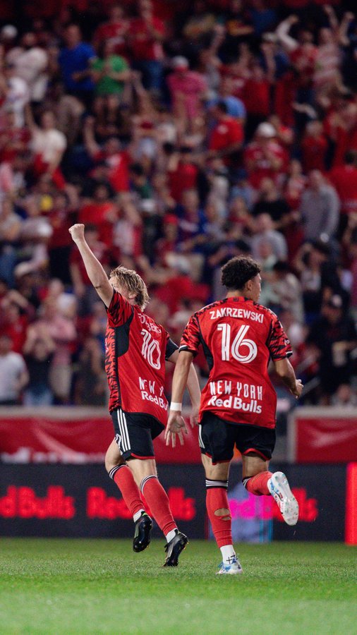 Instagram post by @newyorkredbulls for Audi USA. Caption reads: CAPTAIN STEPPING UP ‼️ 

#RBNY 🔴 @audiusa.
