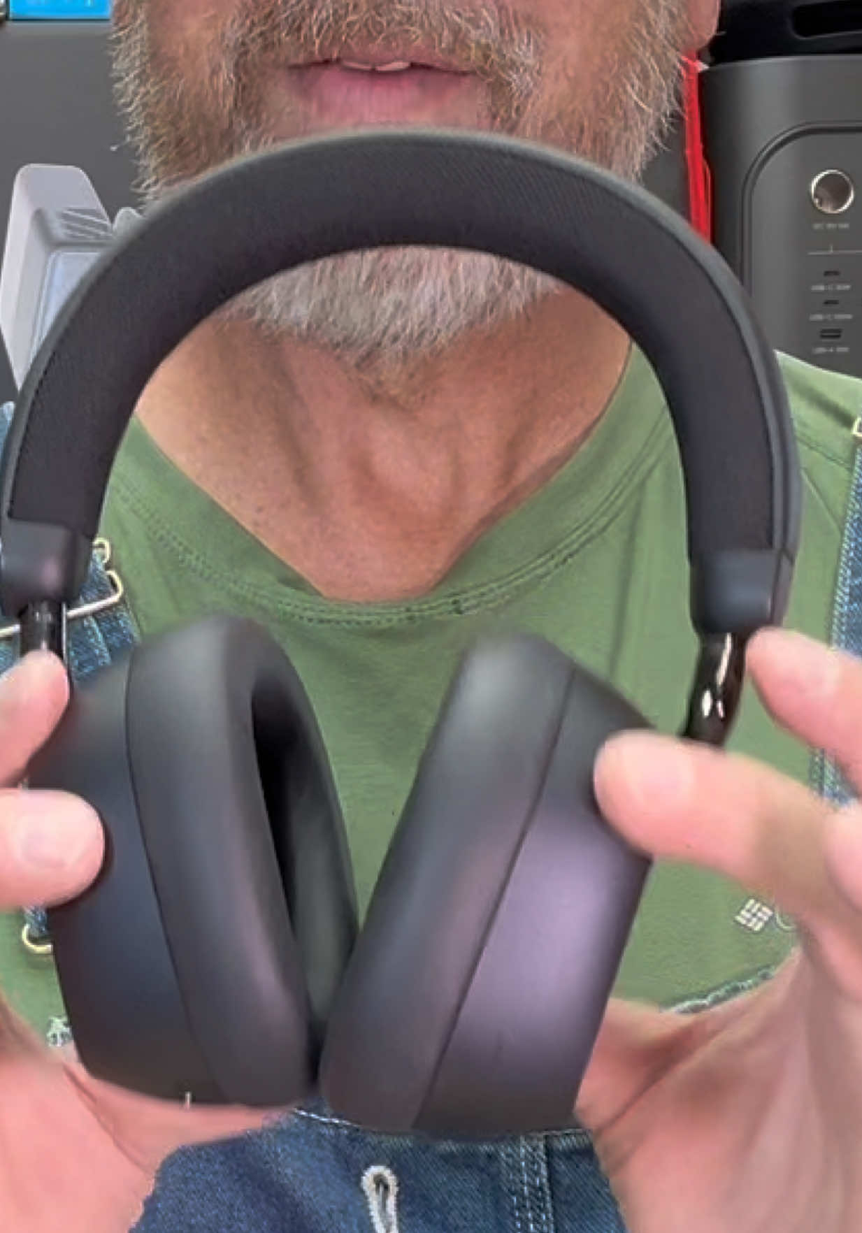 TikTok post by @leroybrownesq for JLab Hong Kong. Caption reads: JLAB high-quality noise, cancellation, headphones,....