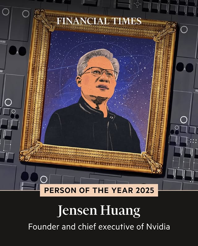 Instagram post by @nvidianewsroom for NVIDIA. Caption reads: Congratulations to our founder and CEO, Jensen....