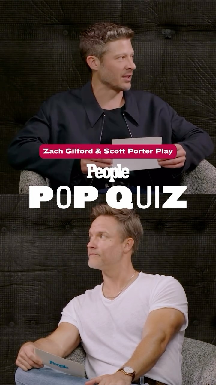 Instagram post by @skittishkid for People Magazine. Caption reads: We caught up with #ScottPorter and #ZachGilford in....