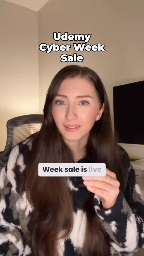 Instagram post by @compskyy for Udemy. Caption reads: @udemy’s Cyber Week Sale is live 📚 

26,000+....