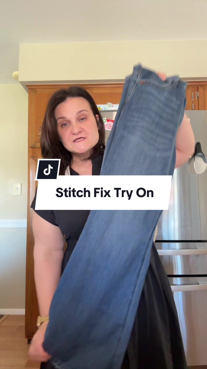 TikTok post by @autumnhitthejackpot for Stitch Fix. Caption reads: I’m trying to find trusty outfits that I can wear....