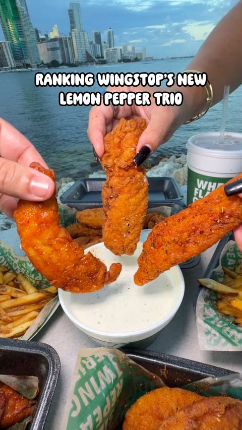 Instagram post by @iviethefoodie for Wingstop. Caption reads: #WingstopPartner @wingstop has THREE Lemon Pepper....