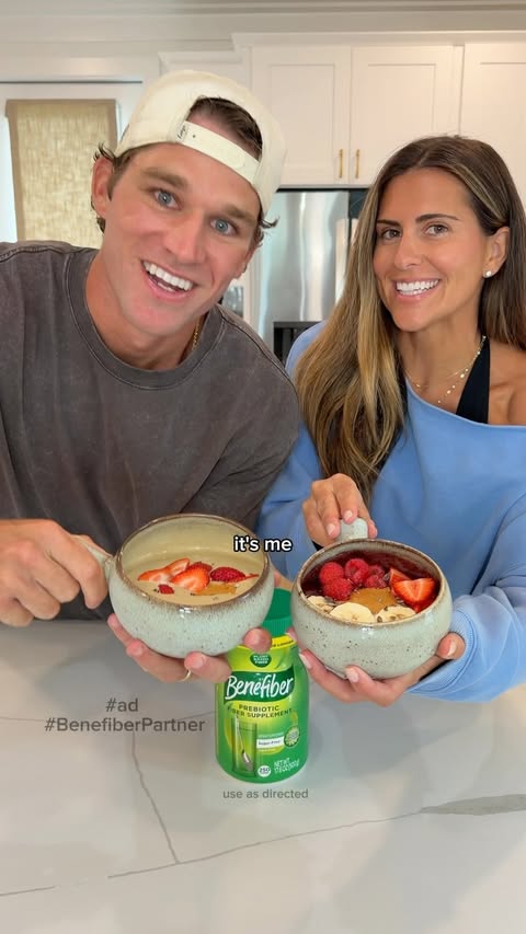 Instagram post by @ian.and.ana for Benefiber. Caption reads: Whose smoothie bowl would you pick? @benefiber....