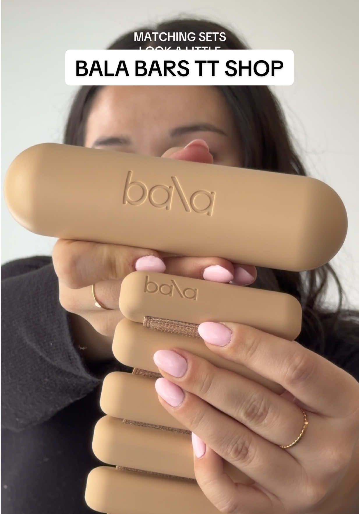 TikTok post by @hannah.juliet for Bala. Caption reads: The cutest duo @BALA US 🩰🧘🏻‍♀️🎀 #bala #pilates....