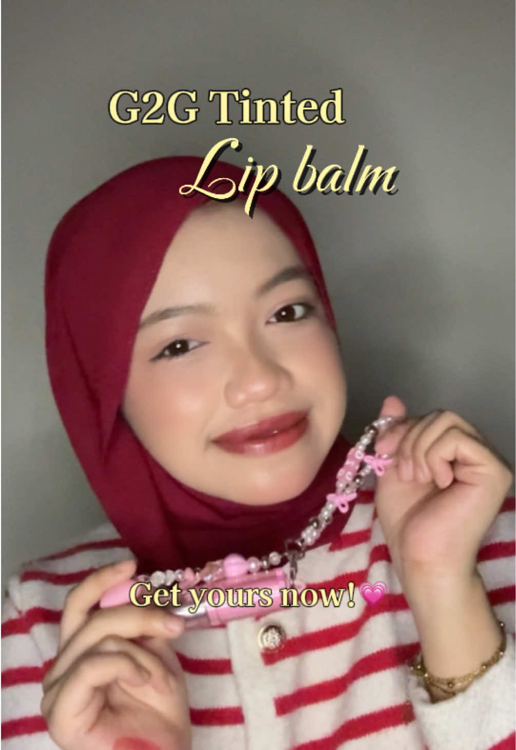 TikTok post by @theonlysyai for Glad2Glow.my. Caption reads: @Glad2Glow.my dah keluarkan their new G2G Tinted....