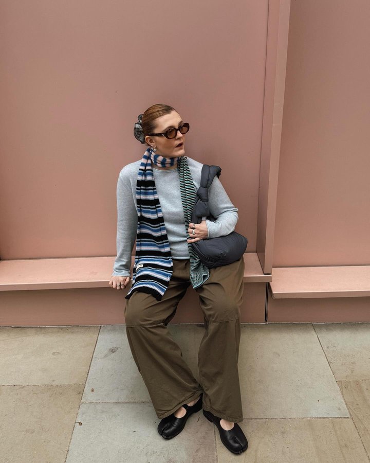 Instagram post by @lucyroseford for Lefrik. Caption reads: [...] @asos * Scrunchie @hobulstudio * Bag @lefrik....