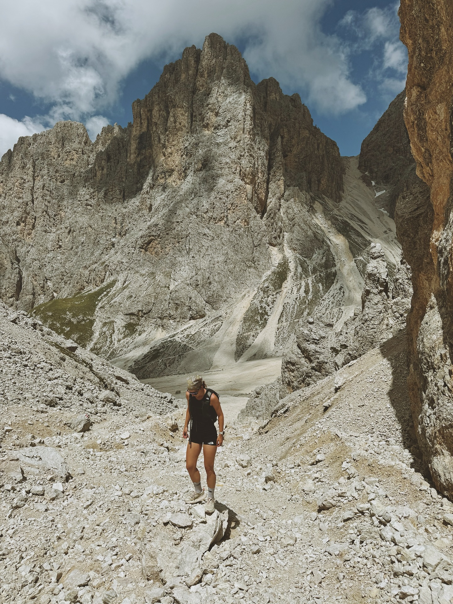 Instagram post by @colapetra for The North Face France. Caption reads: When the weekend starts to look like this 🌞⛰️🏞️....