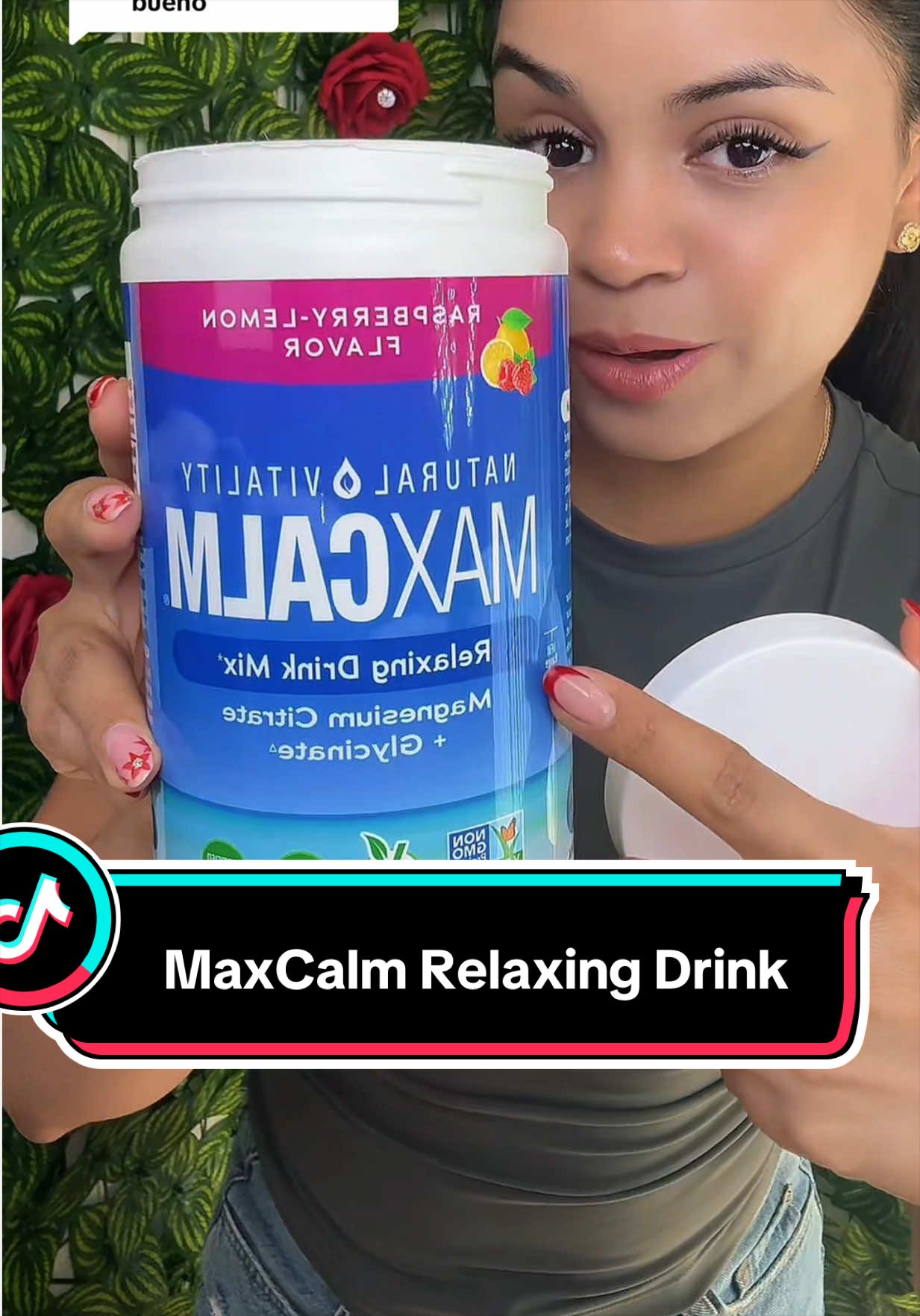 TikTok post by @eilan_carmell1 for Natural Vitality®. Caption reads: [...] #StressRelief #sleepsupport....