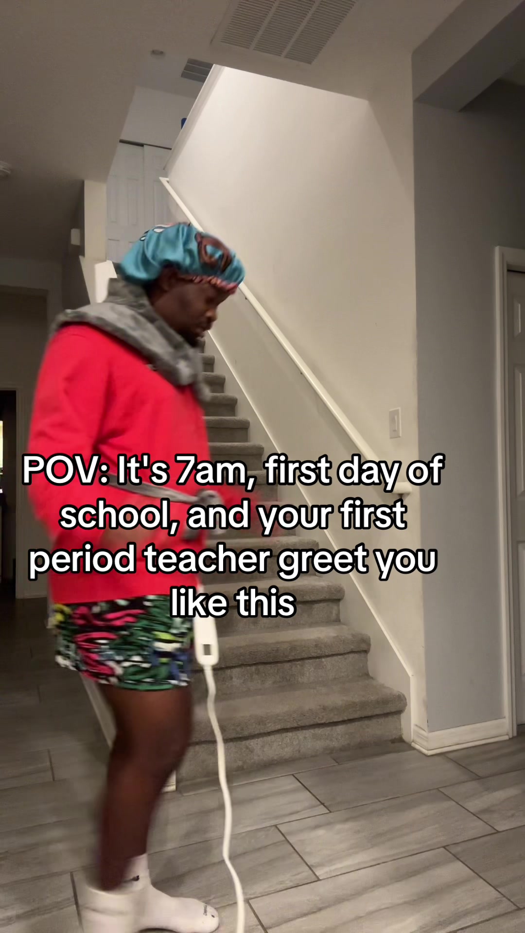 TikTok post by @_its.fitz for RENPHO. Caption reads: good luck to ya #teacherr #schooll #firstdayyy....