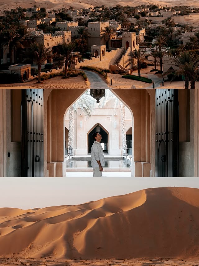 Instagram post by @ivanmln for Anantara. Caption reads: [...] sunrise dunes to the infinity pool at....