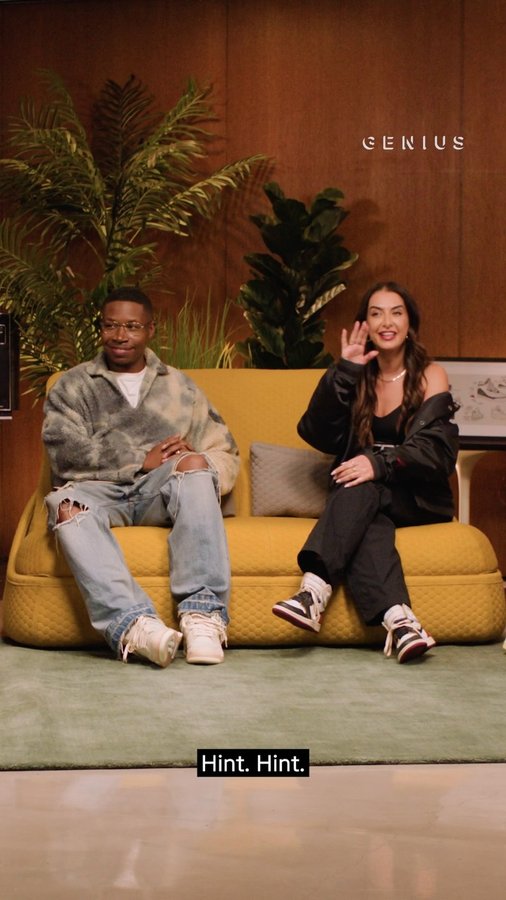 Instagram post by @tamaradhia for Genius. Caption reads: [...] the music/fashion/sneaker space for a....