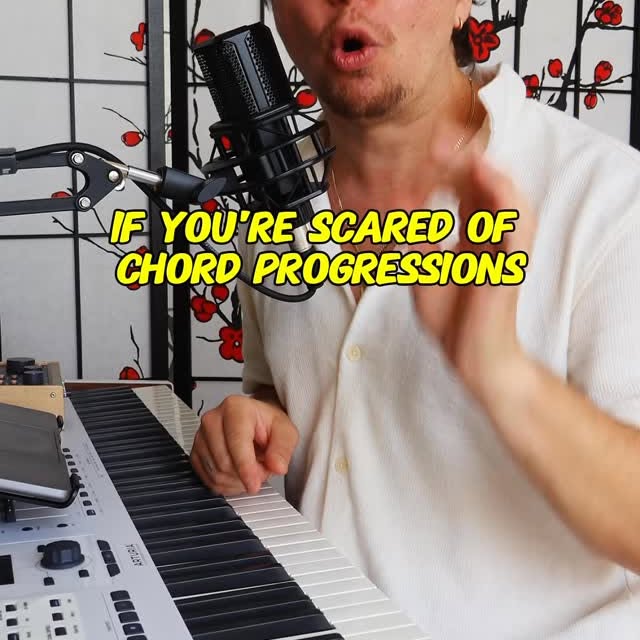 Instagram post by @chillseshmusic for LANDR. Caption reads: Those chords go HARD 🎹🎹🎹 #landr.