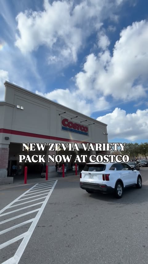 Instagram post by @costcofam4u for Zevia. Caption reads: Costco just brought in this 30-count @zevia Zevia....