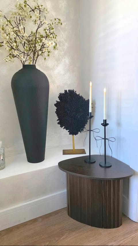 Instagram post by @welcometoourhome21 for Online Home Shop. Caption reads: [...] of new dark wood additions from....